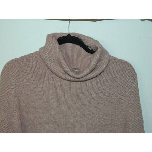 Free People Sweater Pink Mauve Oversized Turtleneck Ribbed Boho Size X-Small - Picture 6 of 12